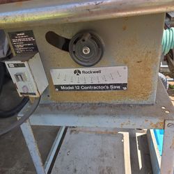 12" Rockwell Table Saw