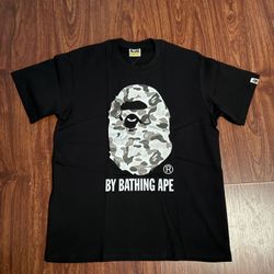 Bape White And Grey Camo Tee 