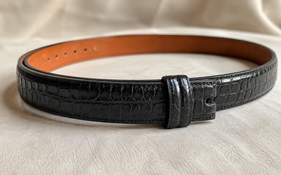 Genuine Alligator Belt Strap – Size 36 – Buckleless – Timeless Luxury never worn