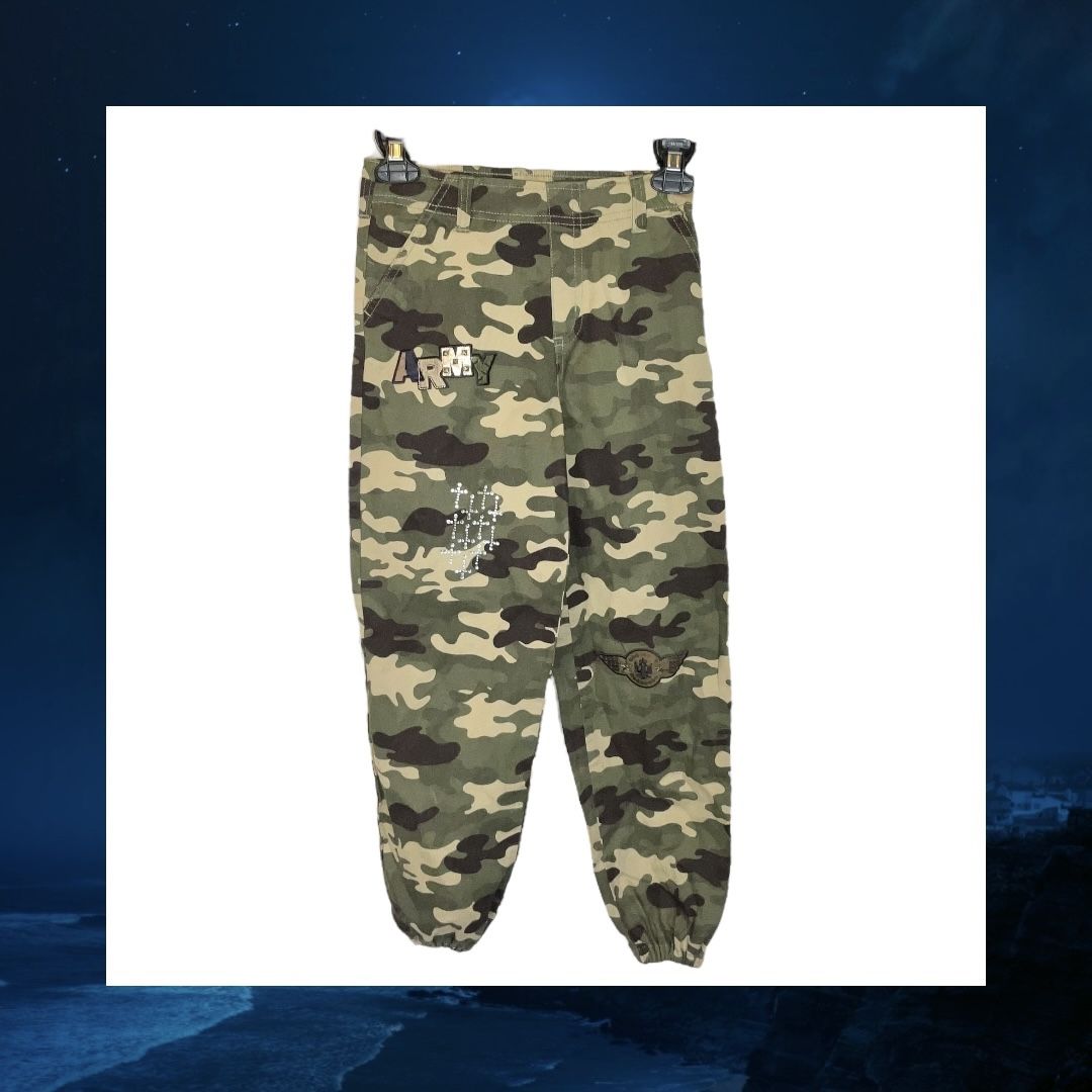 Garanimals Green Brown Camouflage Bling Jogger Pants Girls Sz 8