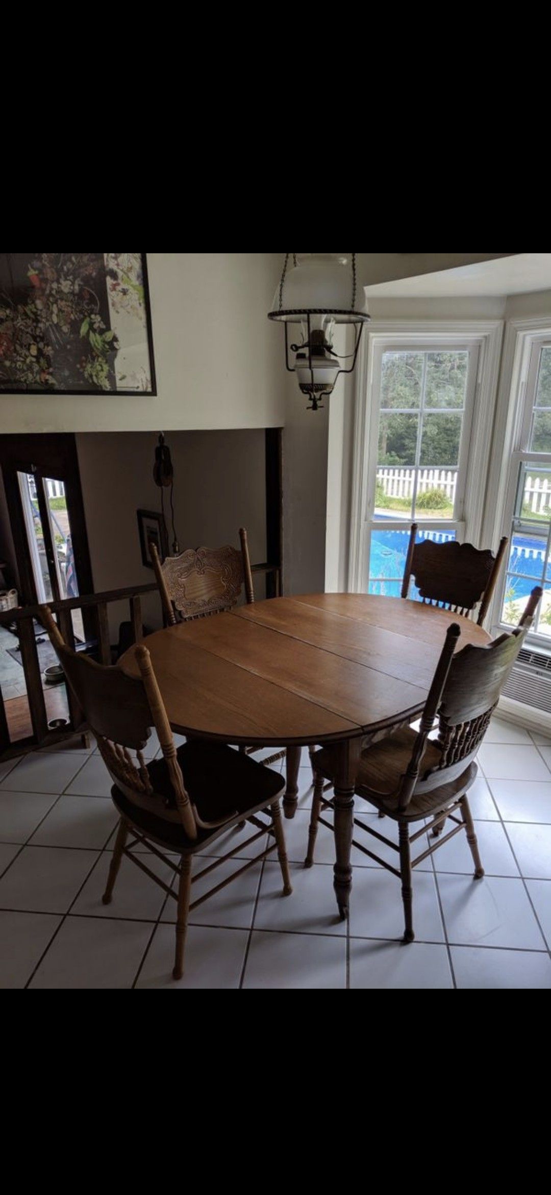 Wood Dining Set - Kitchen Table & 4 Chairs
