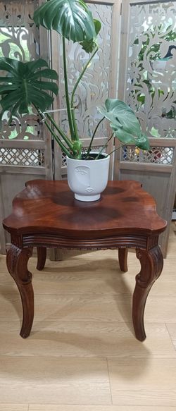 Wood side table