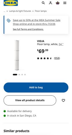 2 ikea tower lamps