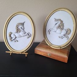 Plaster Casted Unicorns In Frames