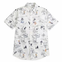 Winnie the Pooh Woven Collared Shirt for Adult