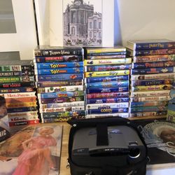 VHS, Records, Projector, Record Player Collection 
