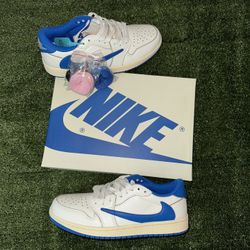 Travis Scott x Jordan 1 “sail Military Blue”