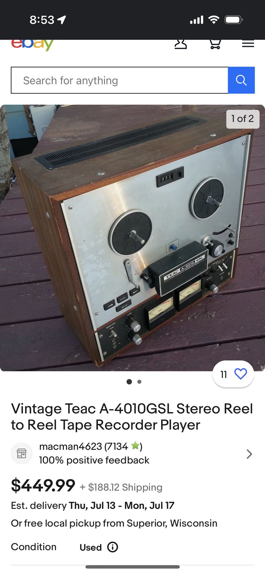 TEAC 4010 SL 1/4” reel to reel tape recorder for Sale in Portland, OR -  OfferUp