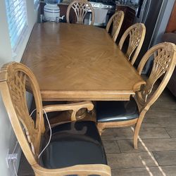 7 piece Wooden dining table set