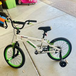 Boy bike with helmet