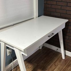White Desk With Drawer