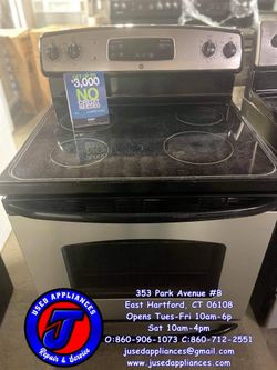 GE Electric Stove Glass Top Stainless