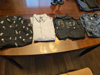 4 Short Sleeve Button Up Shirts