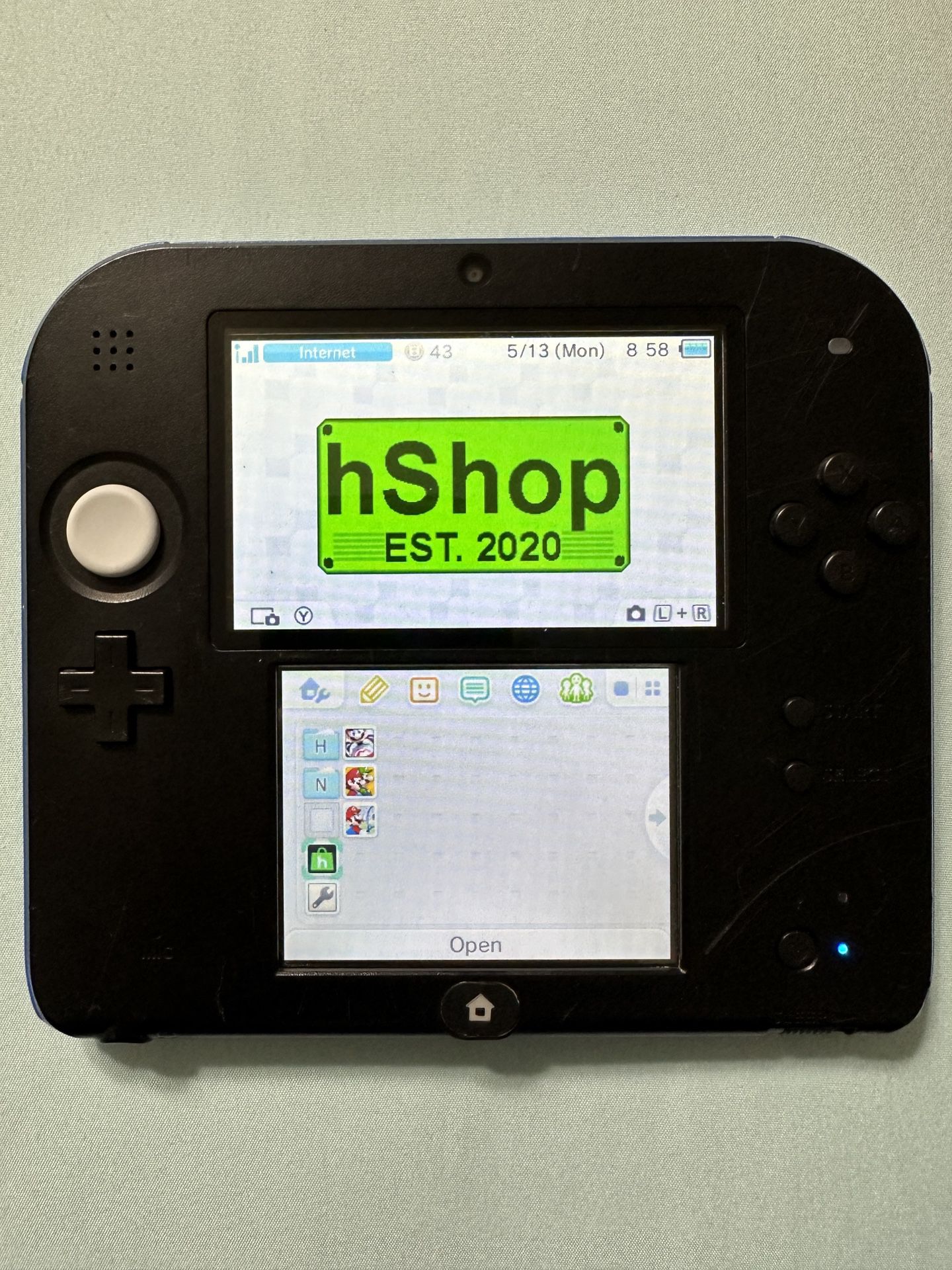 Nintendo 2DS Black and Blue OBO