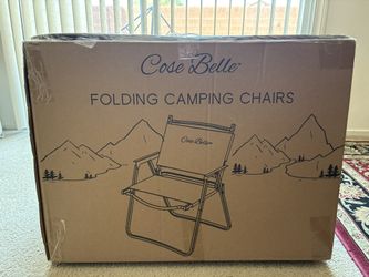 Folding Camping chairs Set of 2 Black