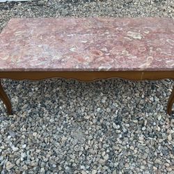 Grandma Chic Pink Marble Coffee Table