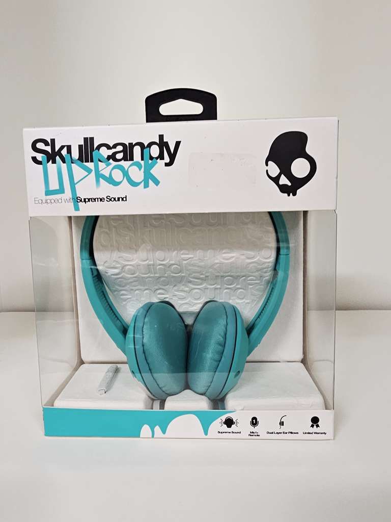 Brand New - Skullcandy Supreme Sound Uprock Mic Headphones in Turquoise
