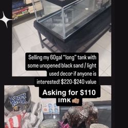60 Gallon Long Fish Tank / Aquarium $110