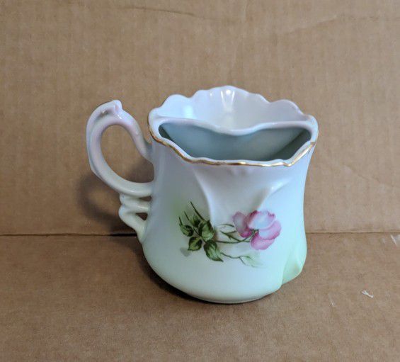 Nippon Porcelain Tea Cup With Tea Bag Strainer Hand Painted 