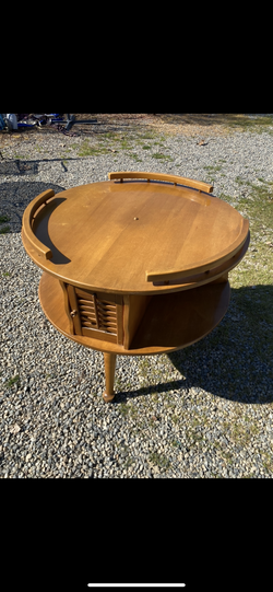 Round end side table vintage