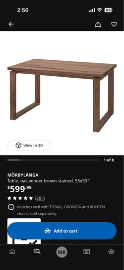 Used IKEA oak table