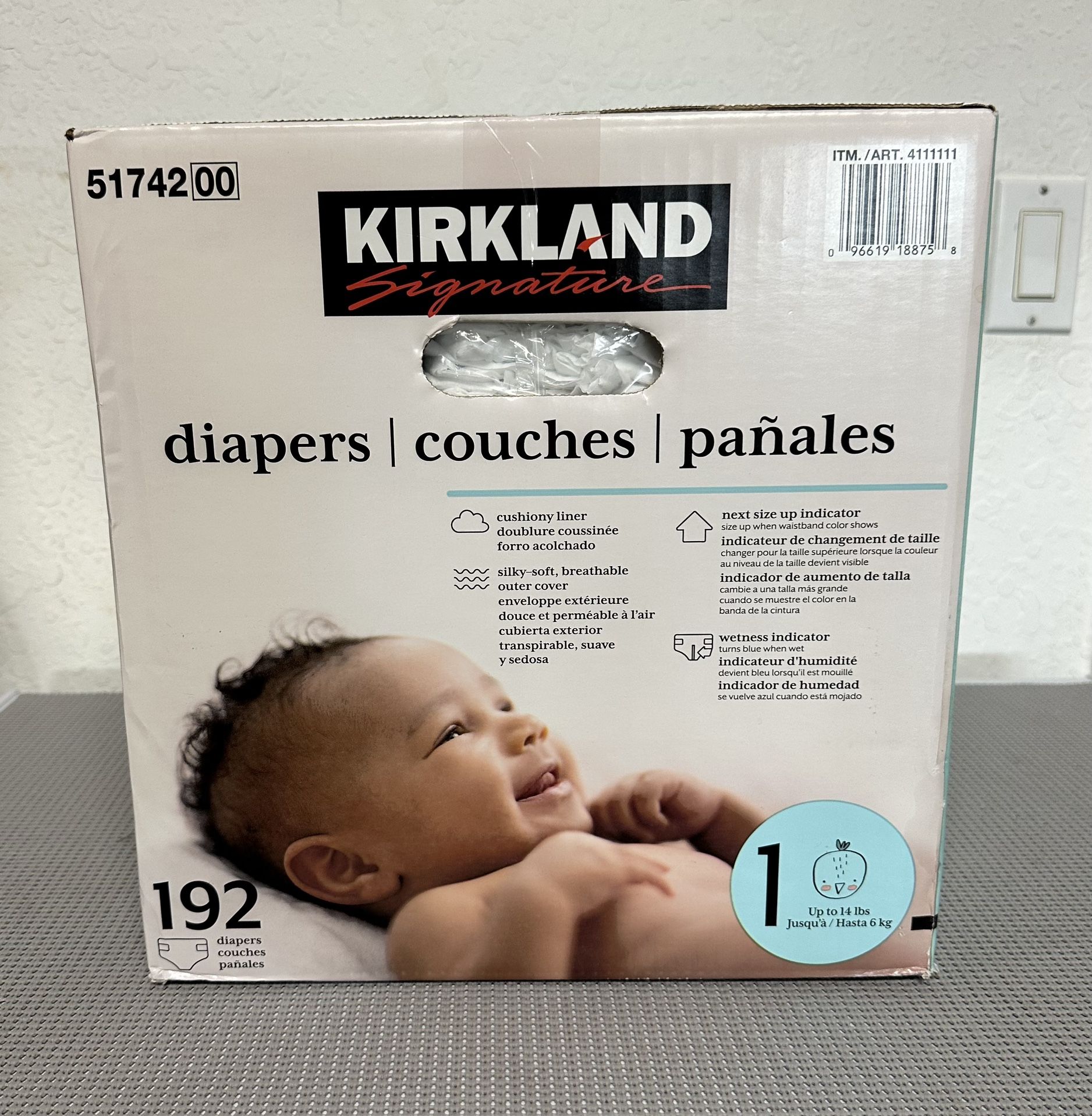 🍼 Kirkland Signature Size 1 Diapers - 192 Count (Brand New & Sealed) 🍼