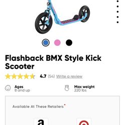 Flashback BMX style kick scooter