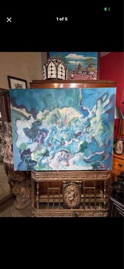Museum of arts San Francisco Mid Century 1957 oil on canvas listed artist