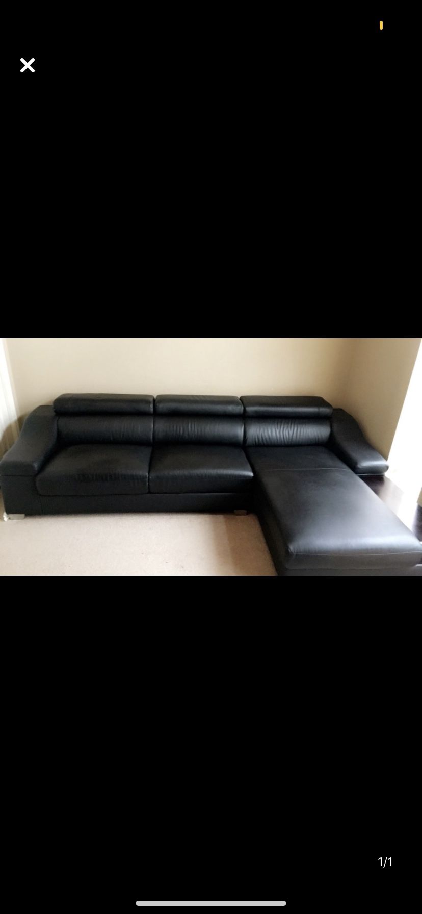 A black couch