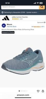 MIZUNO wave rider 26 women's running shoes size 7 1/2