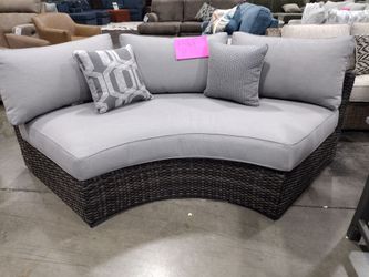 Outdoor patio wedge sofa