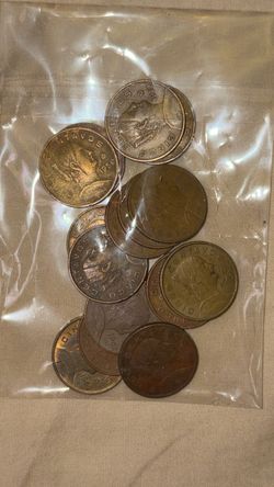 Small bag of older Mexican coins.