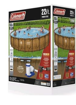 Coleman 22ft Power Steel Above Ground Pool - New in Box