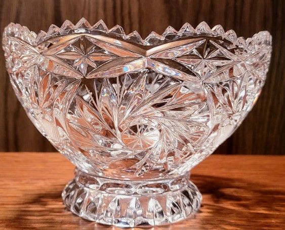 Antique Crystal Starburst Bowl