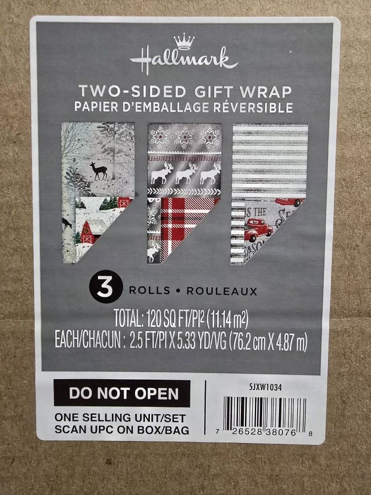 Hallmark 2 Sided Gift Wrap