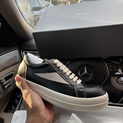 Rick Owen’s Suede Trimmed Leather Sneakers