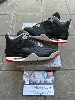 Air Jordan 4 Bred Reimagined Size 8.5