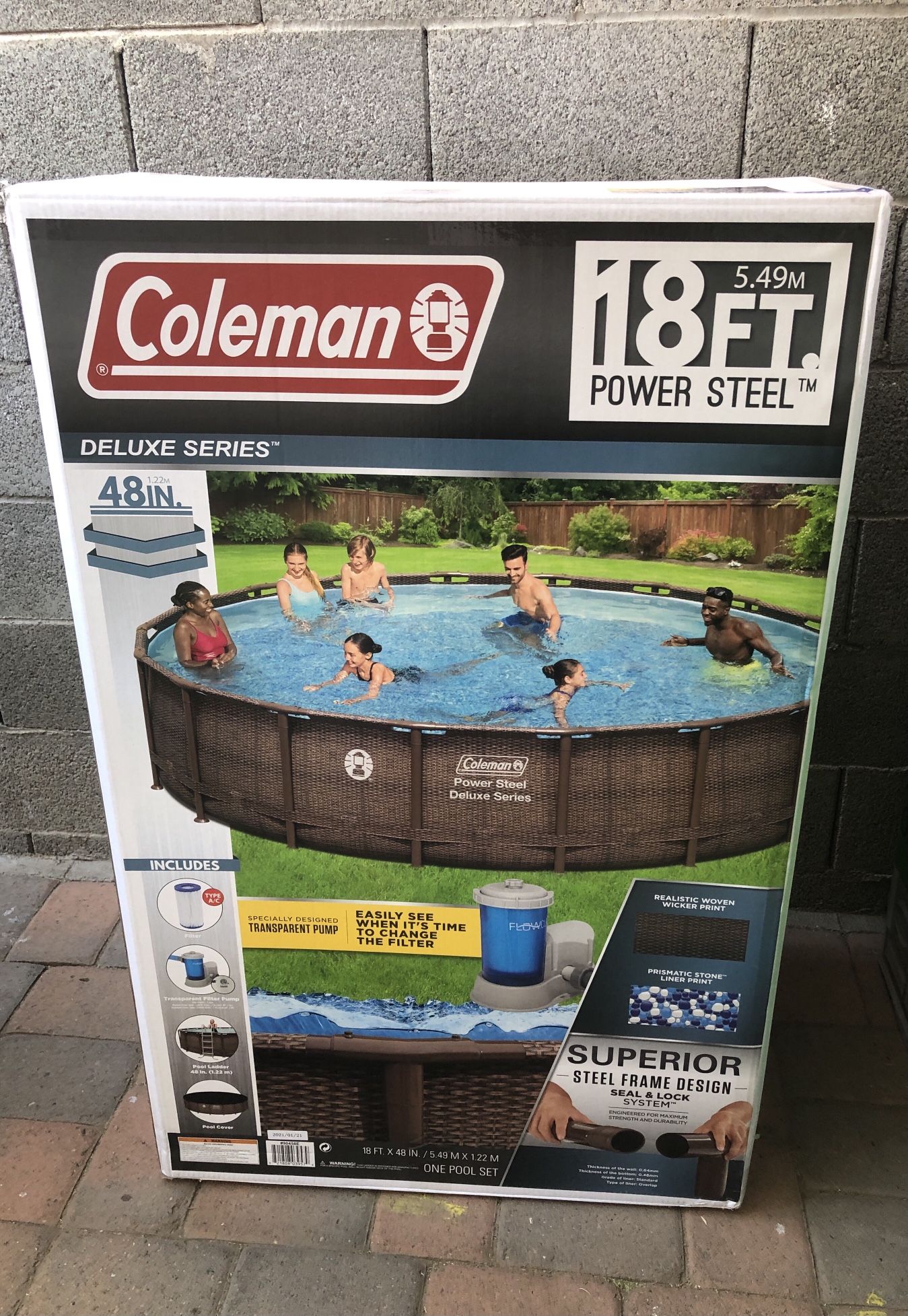 Coleman Power Steel Frame 18’ x 48” Round Pool Set