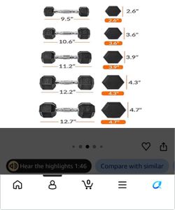 150lb Rubber Hex Dumbbells Set