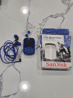 Sandisk Clip Sport Plus Mp3 Player 16GB - Model SDMX28 - Blue