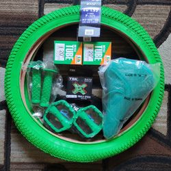 NEW Bicycle Bmx Parts Bundle 20" Green