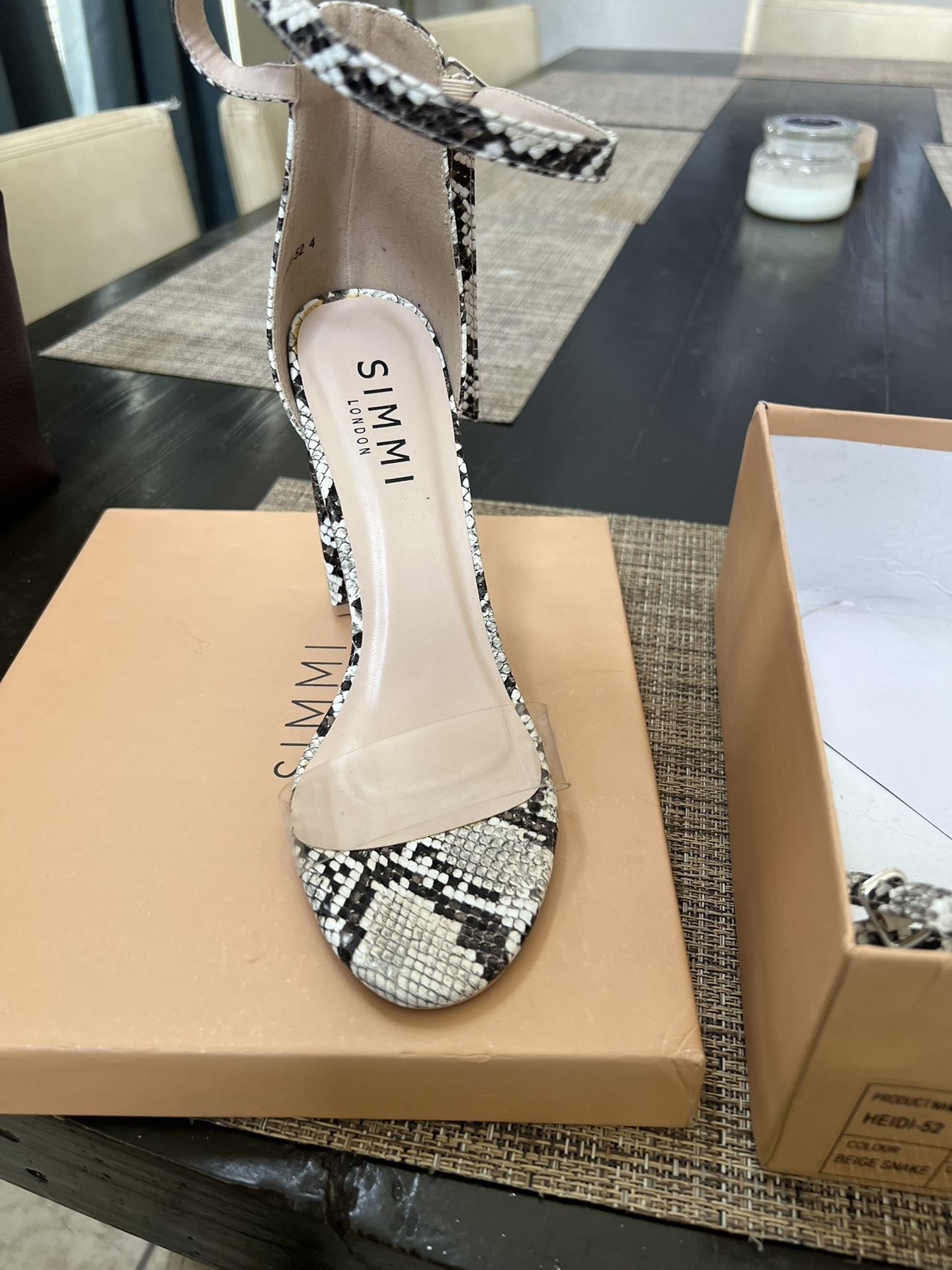 Clear Snake Heels