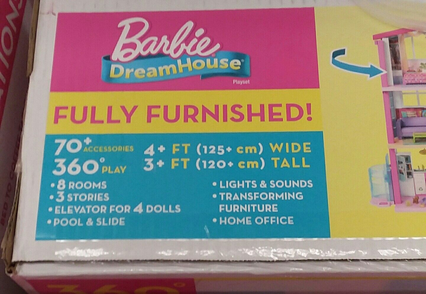 Barbie DreamHouse Dollhouse with 70+ Accessories, Working Elevator & Slide,  Transforming Furniture, Lights & Sounds ( Exclusive)