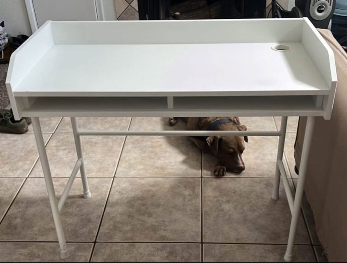 White IKEA Desk