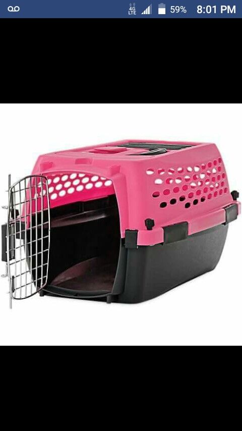 You & Me Relaxing 24" Pink & Black Dog Kennel