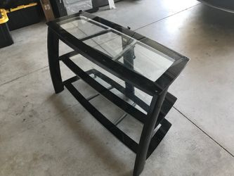 Glass TV stand