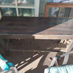 Bench Used With Pub Table w/ Storage
