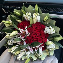 Red Roses+lilys