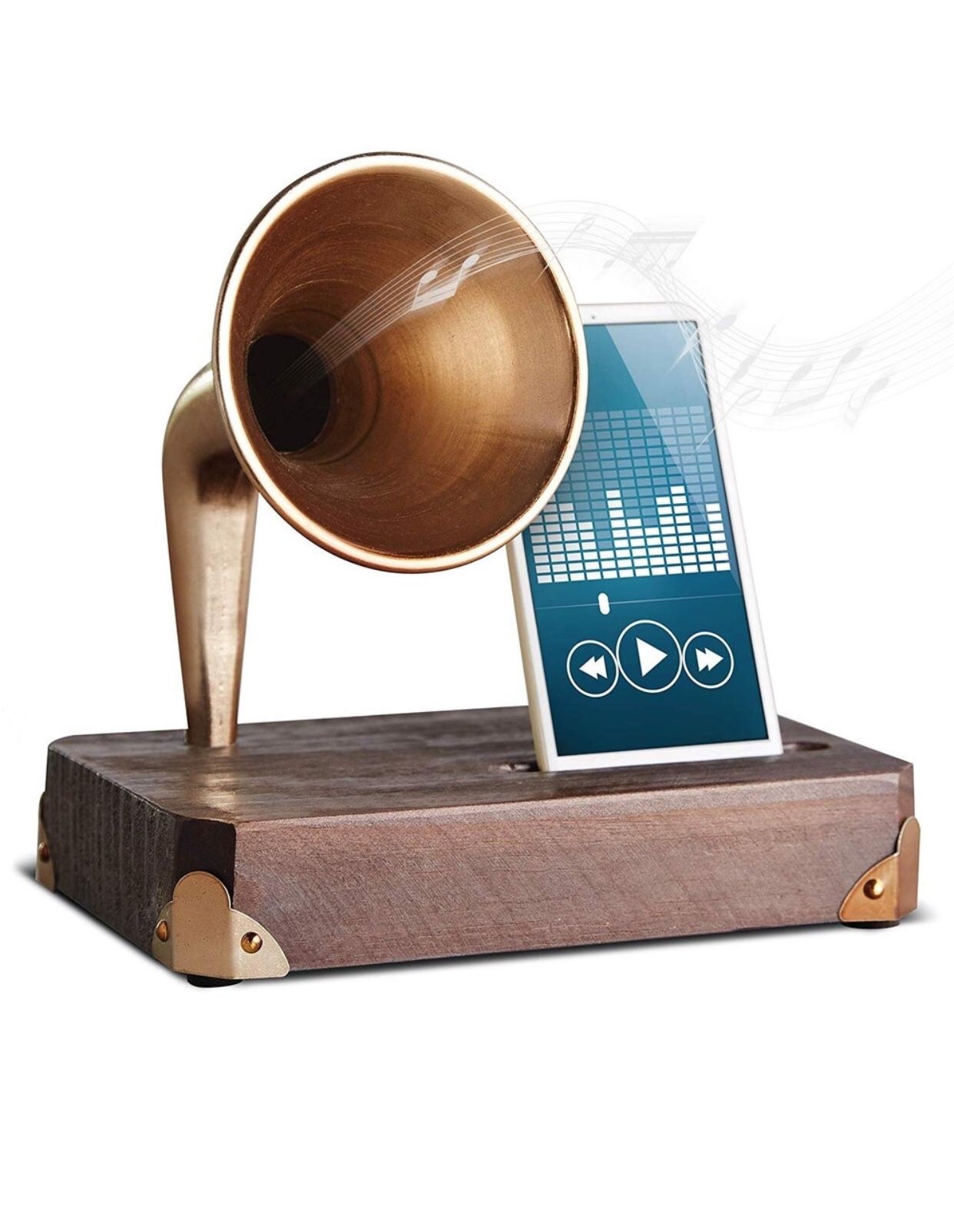 WOOD PHONOGRAPH SMARTPHONE AMPLIFIER