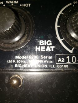 Big Heat Model 6200 Portable Heater Top Rated for Sale in Portland, OR -  OfferUp